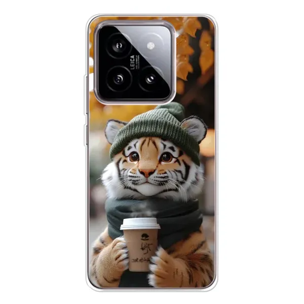 Чехол с рисунком «Тигр с кофе» для Xiaomi 15 Чехол с рисунком «Тигр с кофе» для Xiaomi 15