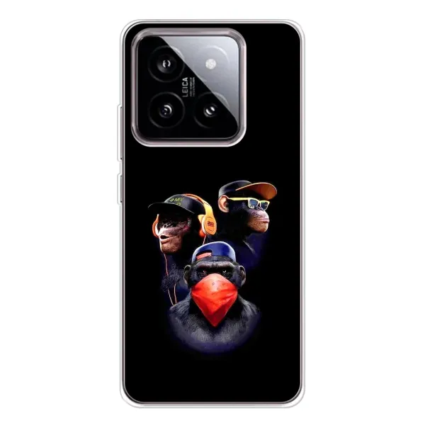 Чехол с рисунком «Три обезьяны» для Xiaomi 15 Чехол с рисунком «Три обезьяны» для Xiaomi 15