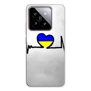 Силиконовый Чехол на Xiaomi 15 (Я-Украина) (Украинская кардиограмма)