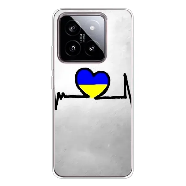 Чехол с рисунком «Украинская кардиограмма» для Xiaomi 15 Чехол с рисунком «Украинская кардиограмма» для Xiaomi 15