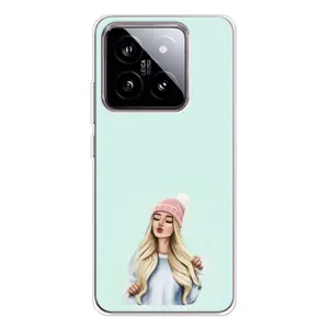 Силиконовый Чехол на Xiaomi 15 с картинкой Стильных Девушек (В шапке)
