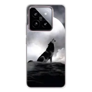 Чехол с Волком на Xiaomi 15 (Волк и луна)