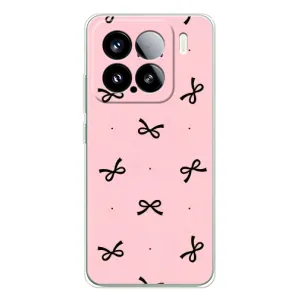 Чехол банты для Xiaomi 15S Pro (Черные бантики)