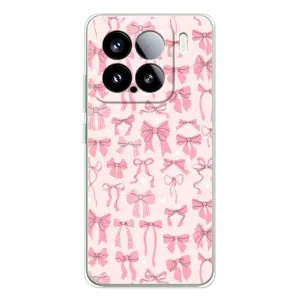 Чехол банты для Xiaomi 15S Pro (Фон бантики)