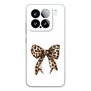 Чехол банты для Xiaomi 15S Pro (Леопардовый принт)