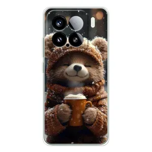 Друкований чохол 'Звірята з кавою' для Xiaomi 15S Pro (Ведмедик з кавою)
