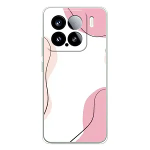 Чохол квітковий дизайн для Xiaomi 15S Pro (Рожевий фон)