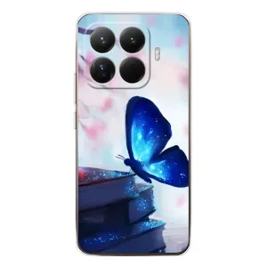 Силиконовый бампер с картинкой животных для Xiaomi 15T Pro (Бабочка синяя)