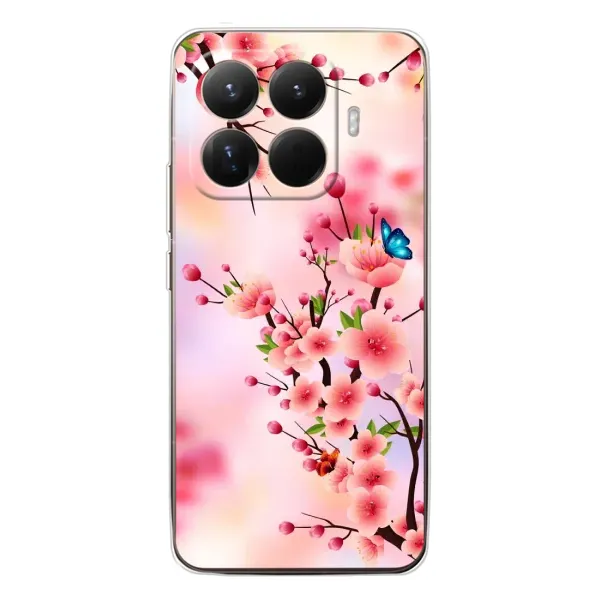 Чехол с рисунком «Бабочки на сакуре» для Xiaomi 15T Pro Чехол с рисунком «Бабочки на сакуре» для Xiaomi 15T Pro