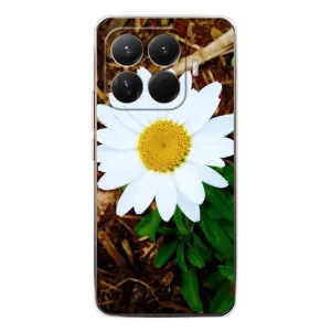 Чехол с ромашками на Xiaomi 15T Pro (Белая ромашка)