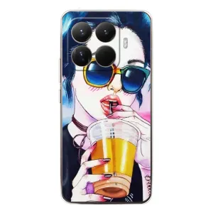 Чехол с картинкой Модные Девчонки Xiaomi 15T Pro (Девушка с коктейлем)