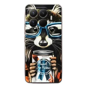Силиконовый Чехол с Енотами на Xiaomi 15T Pro (Енот в очках)