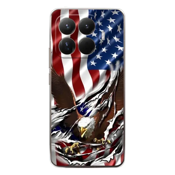 Чехол с рисунком «Флаг USA» для Xiaomi 15T Pro Чехол с рисунком «Флаг USA» для Xiaomi 15T Pro