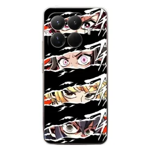 Силиконовые чехлы с глазами Anime для Ксиоми 15Т Про (Глаза на чорном)
