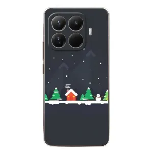 Силиконовый бампер на рождество для Xiaomi 15T Pro (Город зимний)