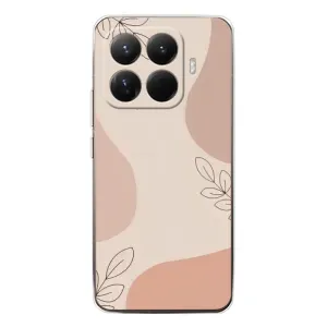 Чехол цветочный дизайн для Xiaomi 15T Pro (Коричневый фон)