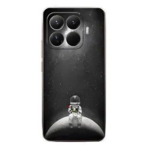 Силиконовый Чехол с принтом "Космонавты" на Xiaomi 15T Pro (Космонавт романтик)