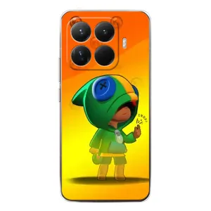 Чехол Бравл Старс для Xiaomi 15T Pro (LEON в кофте)