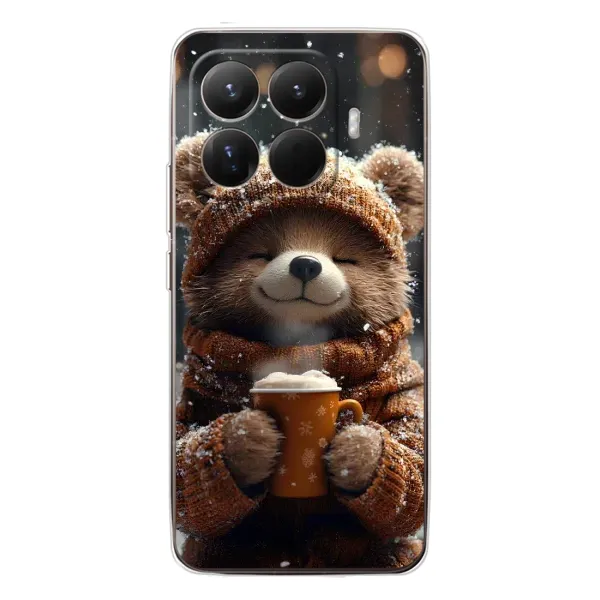 Чехол с рисунком «Медвежонок с кофе» для Xiaomi 15T Pro Чехол с рисунком «Медвежонок с кофе» для Xiaomi 15T Pro