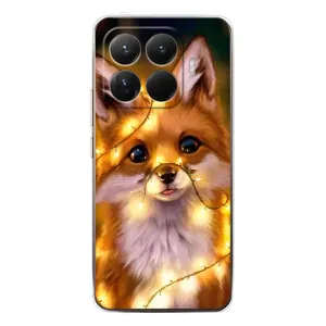 Чехол с Лисичкой для Xiaomi 15T Pro (Новогодний лисенок)