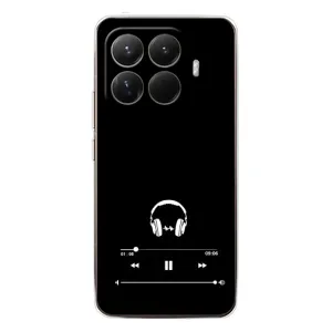 Чехол с картинками на черном фоне для Xiaomi 15T Pro (Плеер)