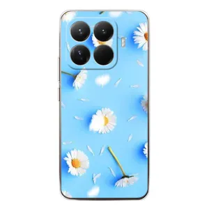 Чехол с Цветами для Xiaomi 15T Pro (ромашки на голубом)