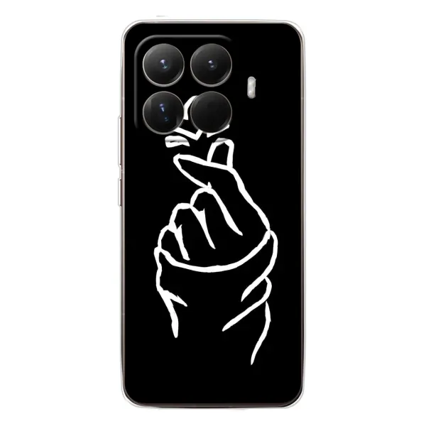 Чехол с рисунком «Сердце на черном» для Xiaomi 15T Pro Чехол с рисунком «Сердце на черном» для Xiaomi 15T Pro