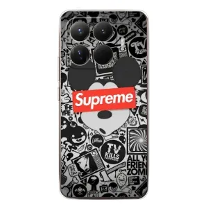 Чехол с Брендами одежды на Ксиоми 15Т Про (Supreme Маус)