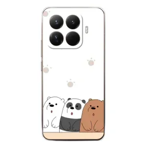 Чехлы с изображением разных животных для Xiaomi 15T Pro (Удивленные медвеженки)