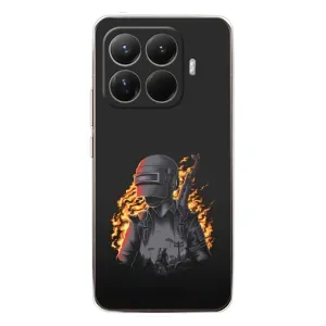 Чохол з картинкою "Герой Pubg" на Xiaomi 15T Pro (В полум'ї)