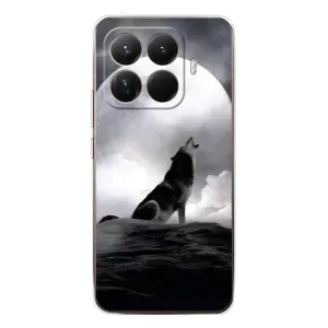 Чехол с Волком на Xiaomi 15T Pro (Волк и луна)