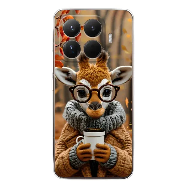 Чехол с рисунком «Жираф с кофе» для Xiaomi 15T Pro Чехол с рисунком «Жираф с кофе» для Xiaomi 15T Pro