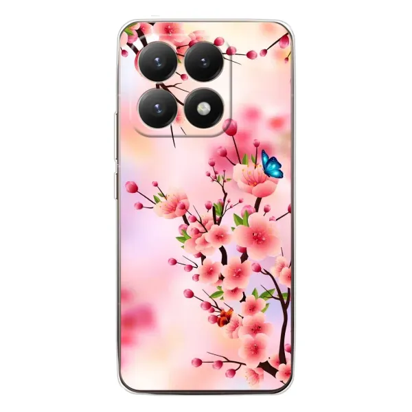 Чехол с рисунком «Бабочки на сакуре» для Xiaomi 15T Чехол с рисунком «Бабочки на сакуре» для Xiaomi 15T