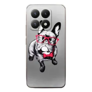 Чехол (ТПУ) Милые собачки для Xiaomi 15T (Бульдог в очках)