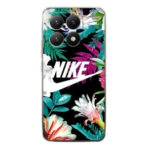 Силіконовый Чохол на Xiaomi 15T з картинкою НАЙК (Квітковий Nike)