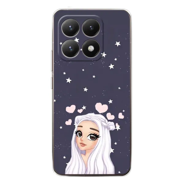 Чехол с рисунком «Девушка и сердечки» для Xiaomi 15T Чехол с рисунком «Девушка и сердечки» для Xiaomi 15T