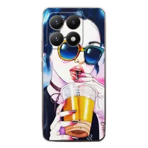 Чехол с картинкой Модные Девчонки Xiaomi 15T (Девушка с коктейлем)