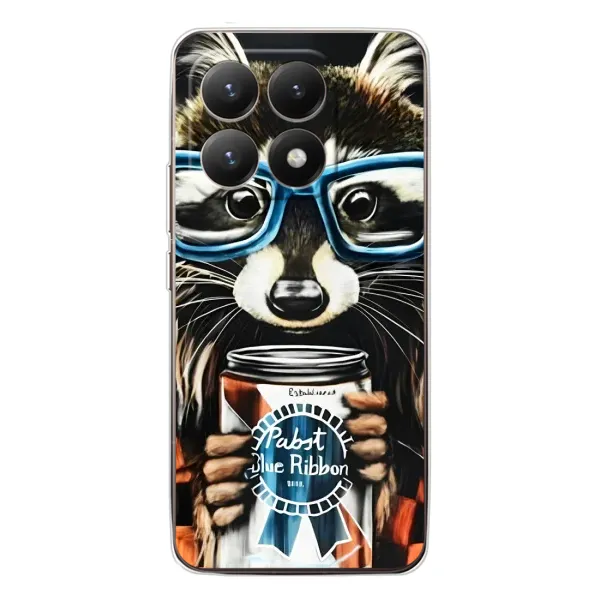 Чехол с рисунком «Енот в очках» для Xiaomi 15T Чехол с рисунком «Енот в очках» для Xiaomi 15T