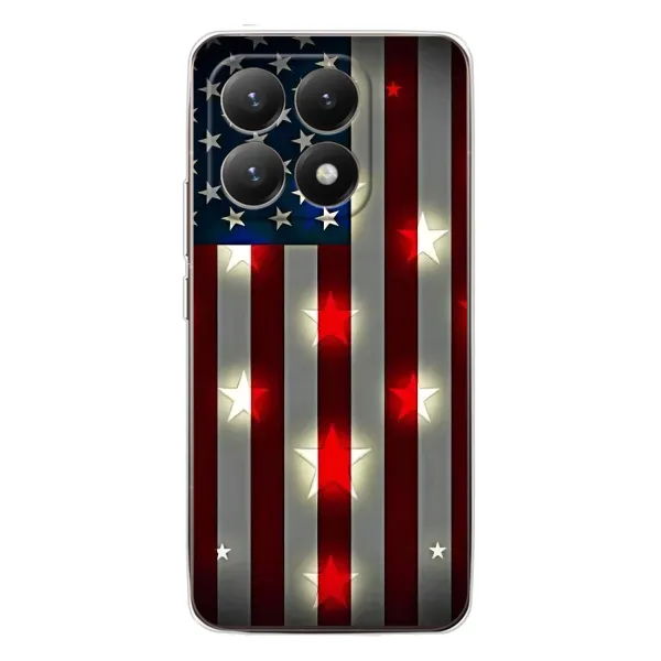 Чохол з малюнком «Прапор США 2» для Xiaomi 15T Чохол з малюнком «Прапор США 2» для Xiaomi 15T