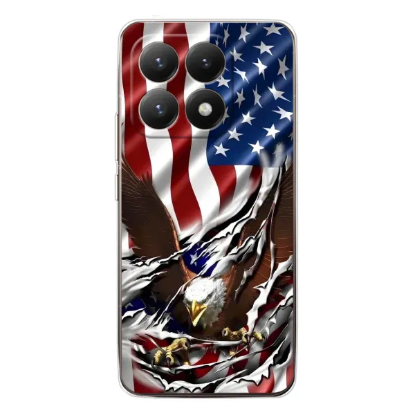 Чохол з малюнком «Прапор USA» для Xiaomi 15T Чохол з малюнком «Прапор USA» для Xiaomi 15T