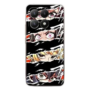 Силіконові чохлі з очіма Anime для Ксіомі 15Т (Очі на чорному)