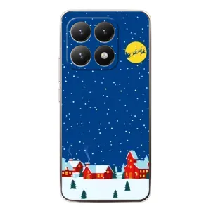 Силиконовый бампер на рождество для Xiaomi 15T (Город в снегу)