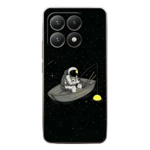 Силиконовый Чехол с принтом "Космонавты" на Xiaomi 15T (Космонавт на рыбалке)