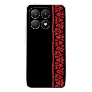 Силиконовый Чехол на Xiaomi 15T (Красная Вышиванка)