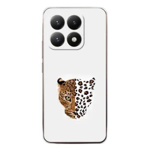 Чехол с леопардовым принтом на Xiaomi 15T (Леопард на белом)