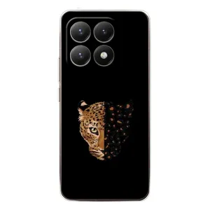Чехол с леопардовым принтом на Xiaomi 15T (Леопард на черном)
