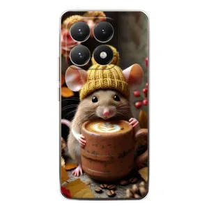Печатный чехол «Зверята с кофе» для Xiaomi 15T (Мышка с кофе)