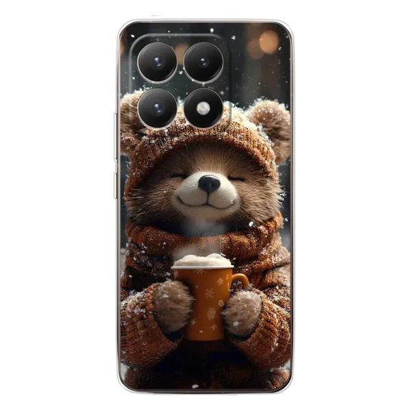 Чехол с рисунком «Медвежонок с кофе» для Xiaomi 15T Чехол с рисунком «Медвежонок с кофе» для Xiaomi 15T