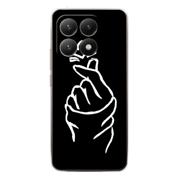 Чехол с рисунком «Сердце на черном» для Xiaomi 15T Чехол с рисунком «Сердце на черном» для Xiaomi 15T