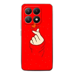 Чехлы (Знак сердечка) на Xiaomi 15T (Сердце на красном)
